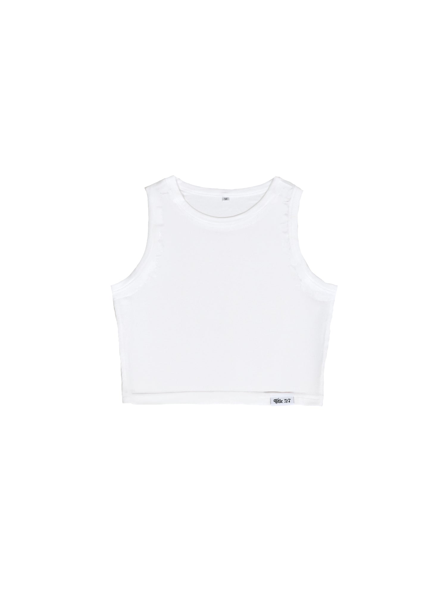 RIBBED CROP - WHITE