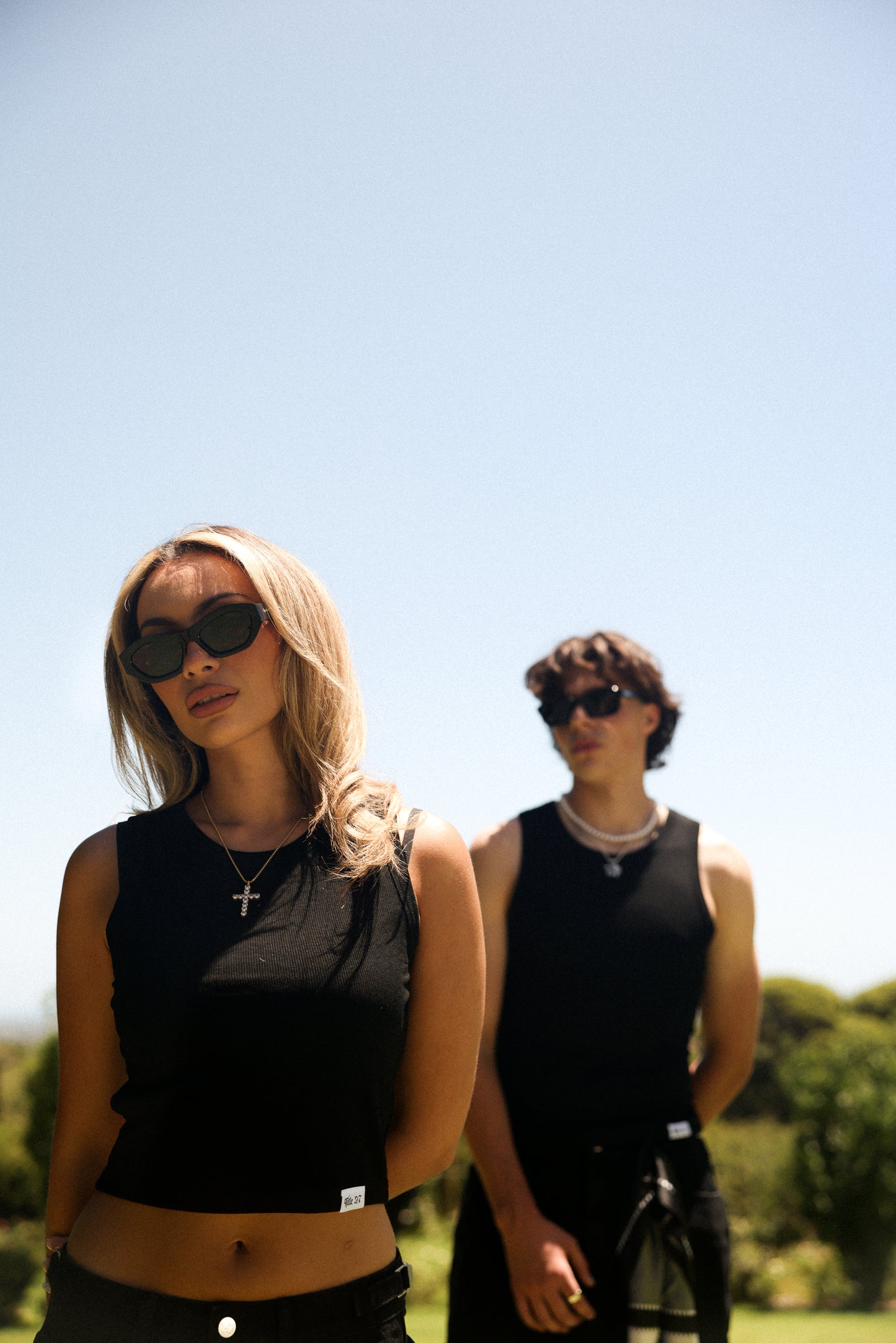 RIBBED CROP - BLACK