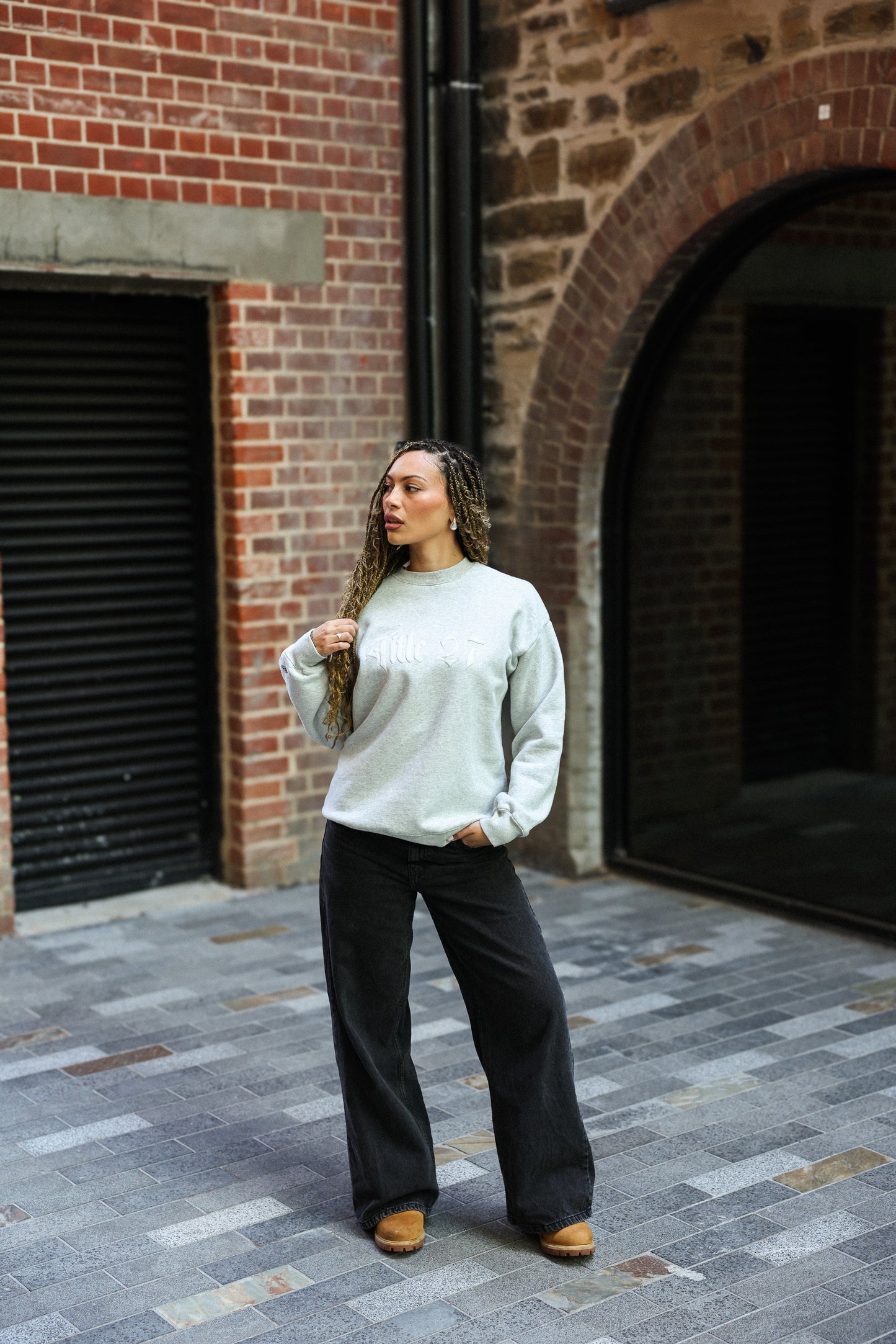 Crew Neck - STONE GREY
