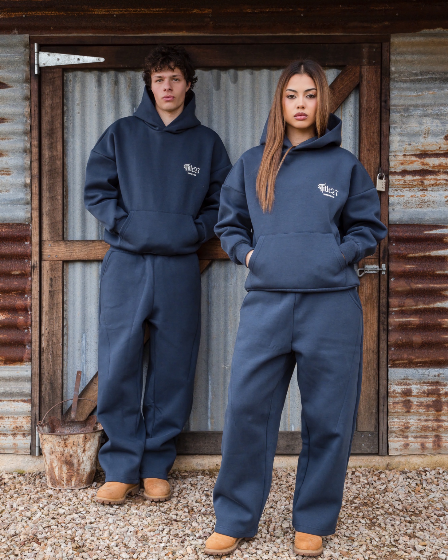 Founders Club V2 navy tracksuit, both fits