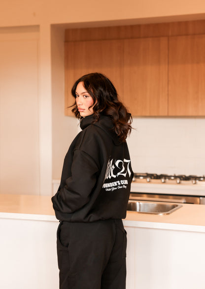 FOUNDERS CLUB HOODIE - BLACK