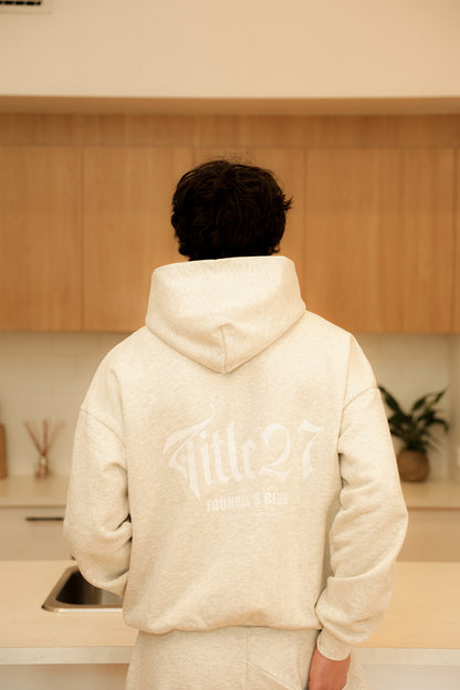 FOUNDERS CLUB HOODIE - SNOW GREY